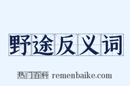 野途反义词是什么意思的图片